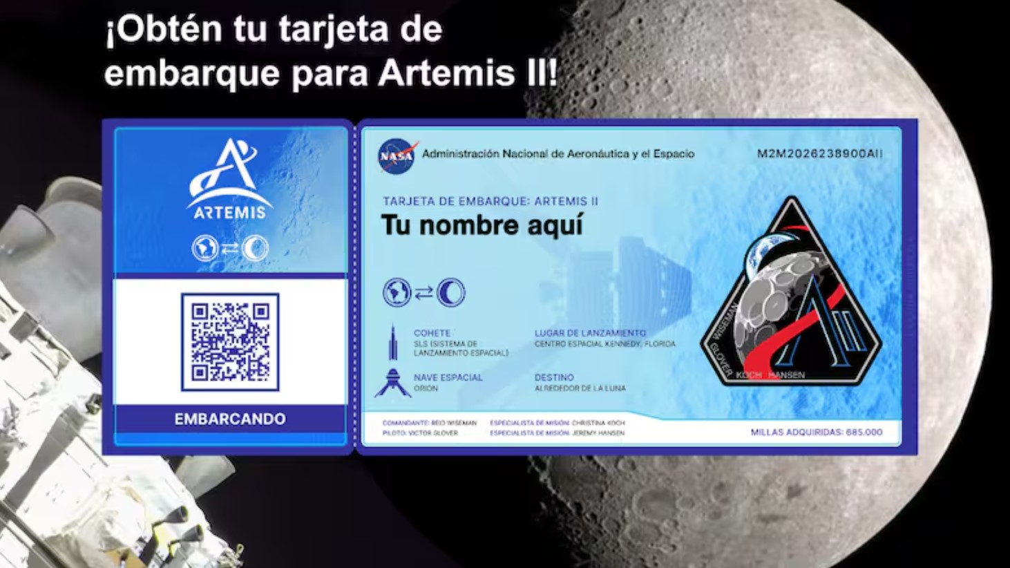 La NASA abrió el registro para la misión Artemis II: cómo mandar tu nombre a la Luna