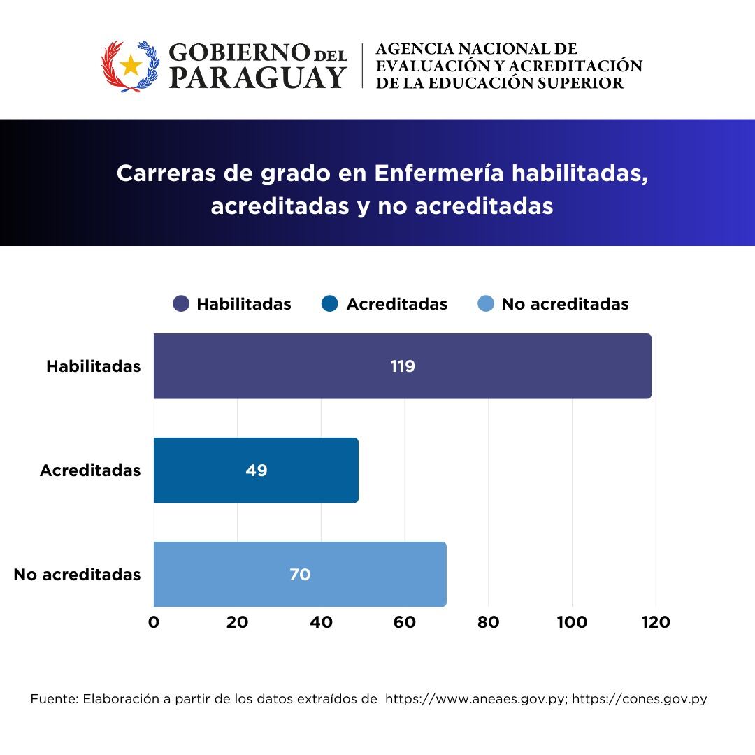 Solo el 41% de carreras de Enfermería están acreditadas, según Aneaes