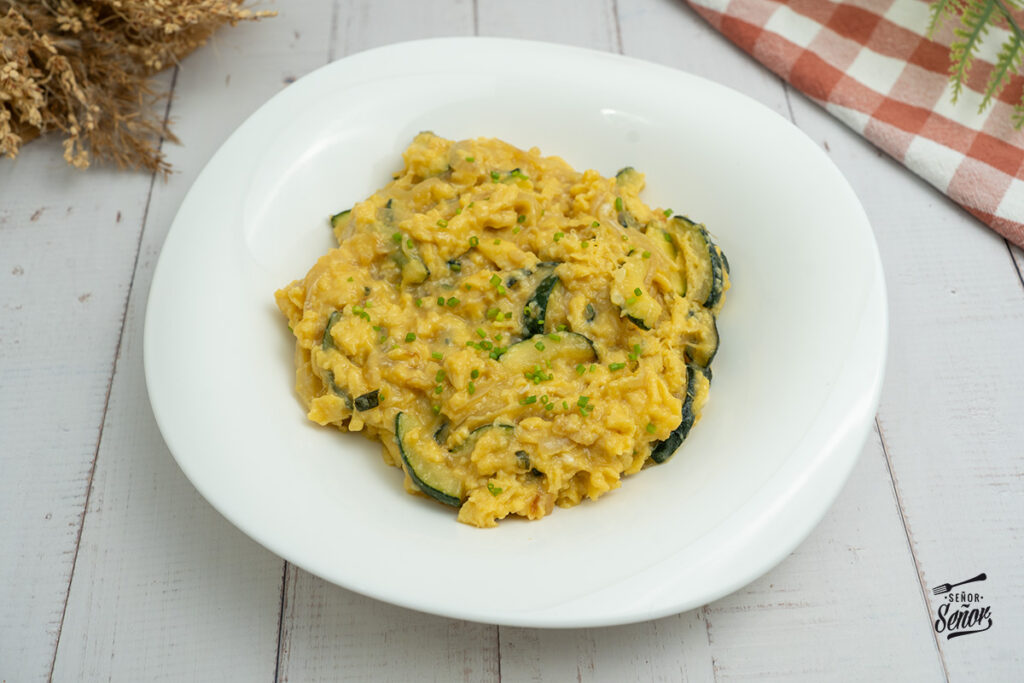 Zarangollo. Receta murciana de revuelto de calabacín