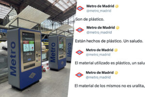 «Es plástico, un saludo»: Metro de Madrid se ha gastado una millonada en máquinas avanzadas para cubrirlas como chozas