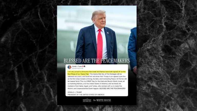 Israel y Hamás alcanzan un acuerdo de paz basado en el plan de Trump