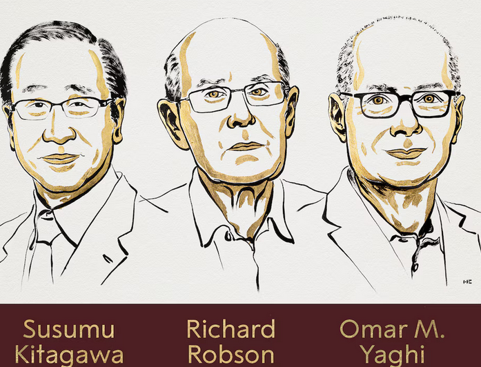 El premio Nobel de Química 2025 /Fue otorgado a los “arquitectos de las moléculas” Susumu Kitagawa, Richard Robson y Omar M. Yaghi