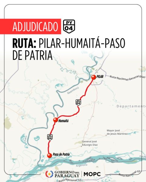 Gobierno adjudica dos obras históricas para Pilar en su 246° aniversario