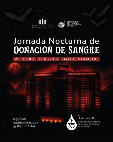 Donación de sangre nocturna en el Hospital de Clínicas