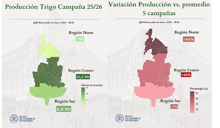Un mapa preocupante sobre la probable dinámica comercial del trigo argentino 2025/26
