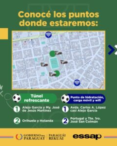 ESSAP despliega operativo especial de hidratación en la final de la CONMEBOL Sudamericana