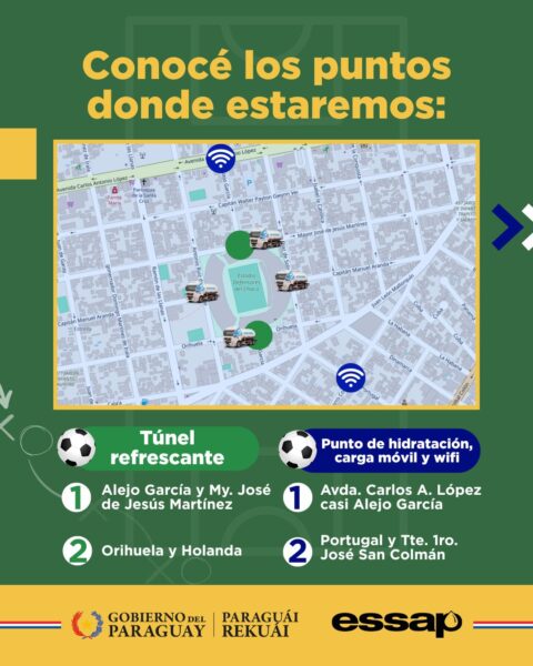 ESSAP despliega operativo especial de hidratación en la final de la CONMEBOL Sudamericana