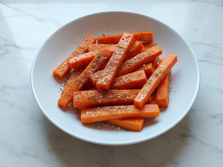 Patatas de calabaza al horno o en airfryer