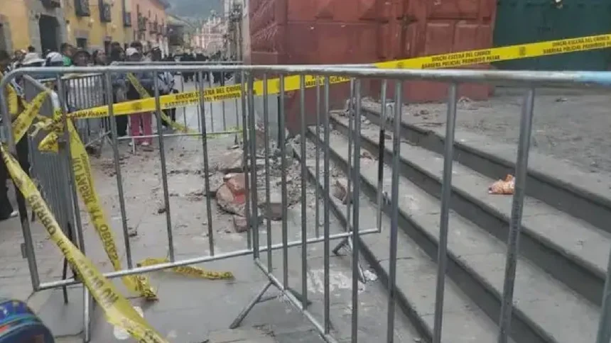 Perú: Mujer hacía cola para entrar a un banco y terminó aplastada tras un derrumbe