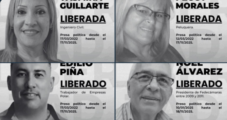 ONG confirma excarcelación de otros tres presos políticos