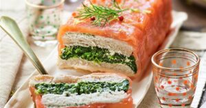 Pastel de salmón ahumado con espinacas: sin horno o al horno