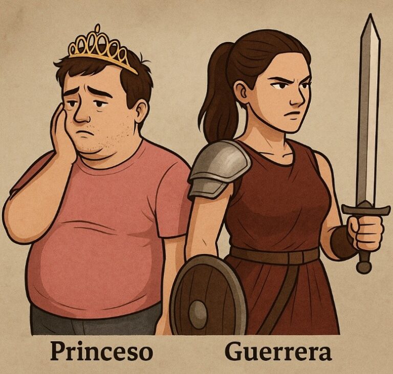 hombres princesos y mujeres guerreras