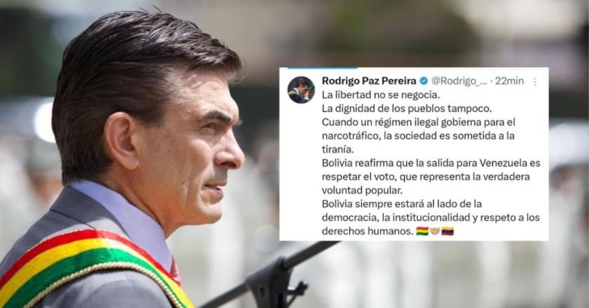 BOLIVIA LLAMA A LA RESTITUCIÓN DE LA DEMOCRACIA EN VENEZUELA: Convoca a poner fin al narcoestado