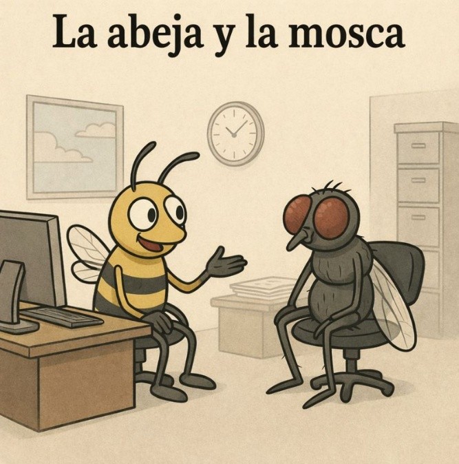 personas moscas y personas abejas