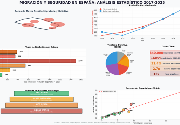 Migración y delincuencia en España.