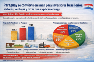 Paraguay se convierte en imán para inversores brasileños: sectores, ventajas y cifras que explican el auge