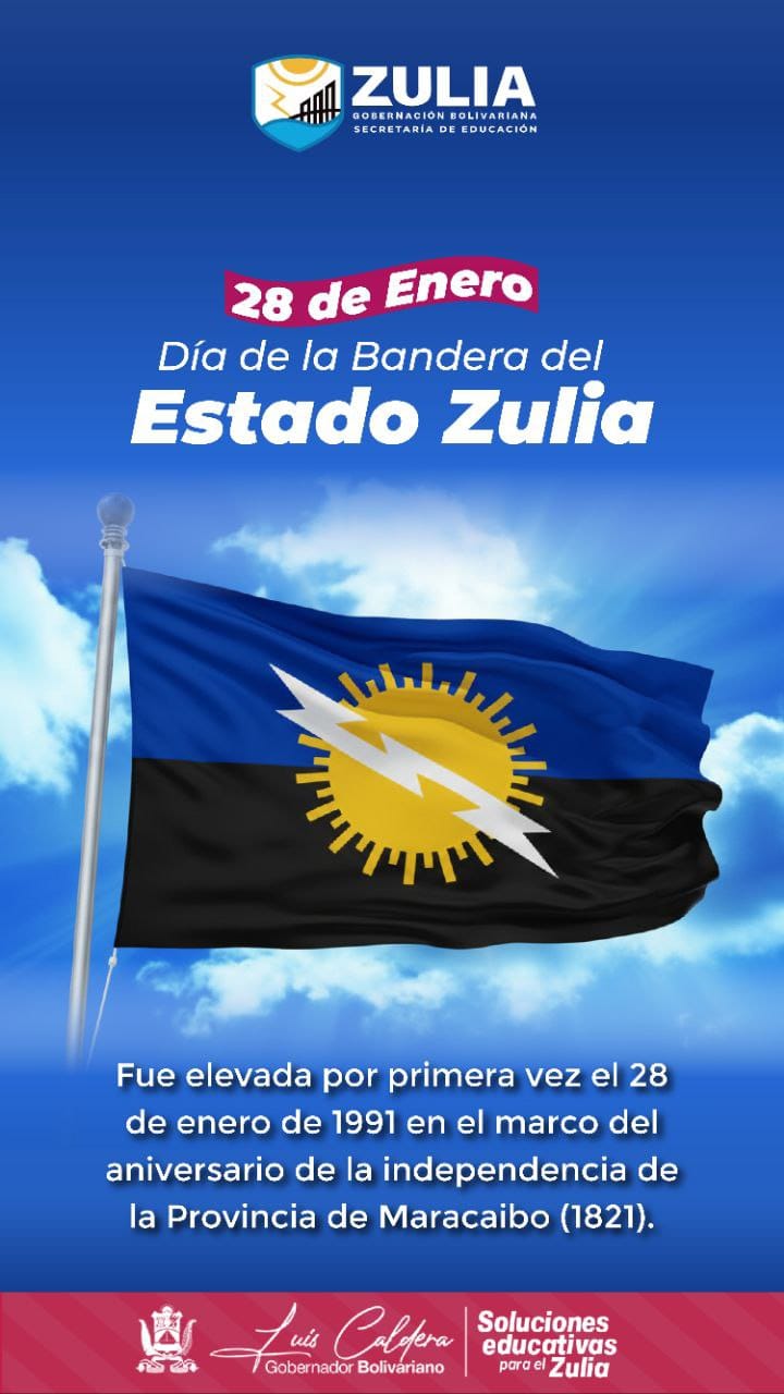 En el día de la bandera del estado venezolano de Zulia. En el día de la bandera del estado venezolano de Zulia.
