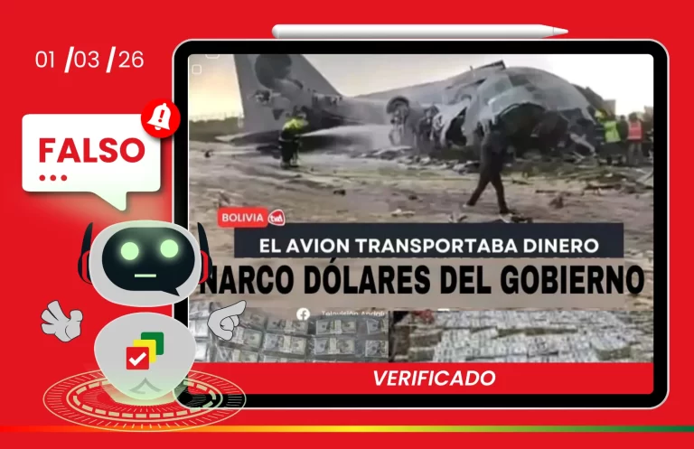 Falso, el avion siniestrado en El Alto no transportaba dólares del gobierno