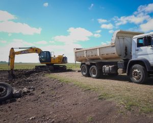 Rehabilitación vial en el interior del departamento