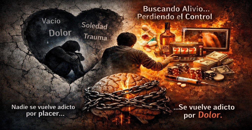 LA ADICCIÓN NO NACE DEL PLACER, NACE DEL DOLOR: