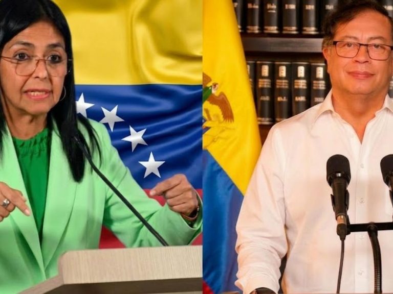 Primer encuentro entre Gustavo Petro y Delcy Rodriguez