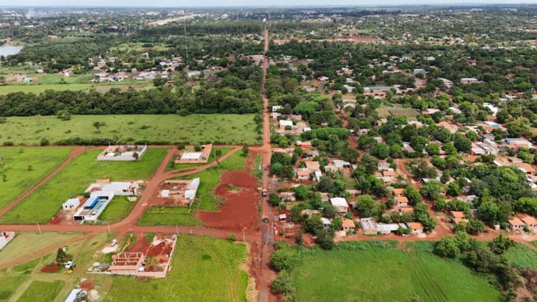 Asfaltado en la calle Km 9 Acaray entra en fase decisiva