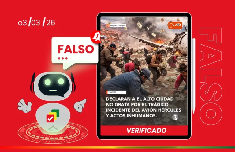 Imagen falsa usa el logo de Red Uno para afirmar que El Alto fue declarada “ciudad no grata”