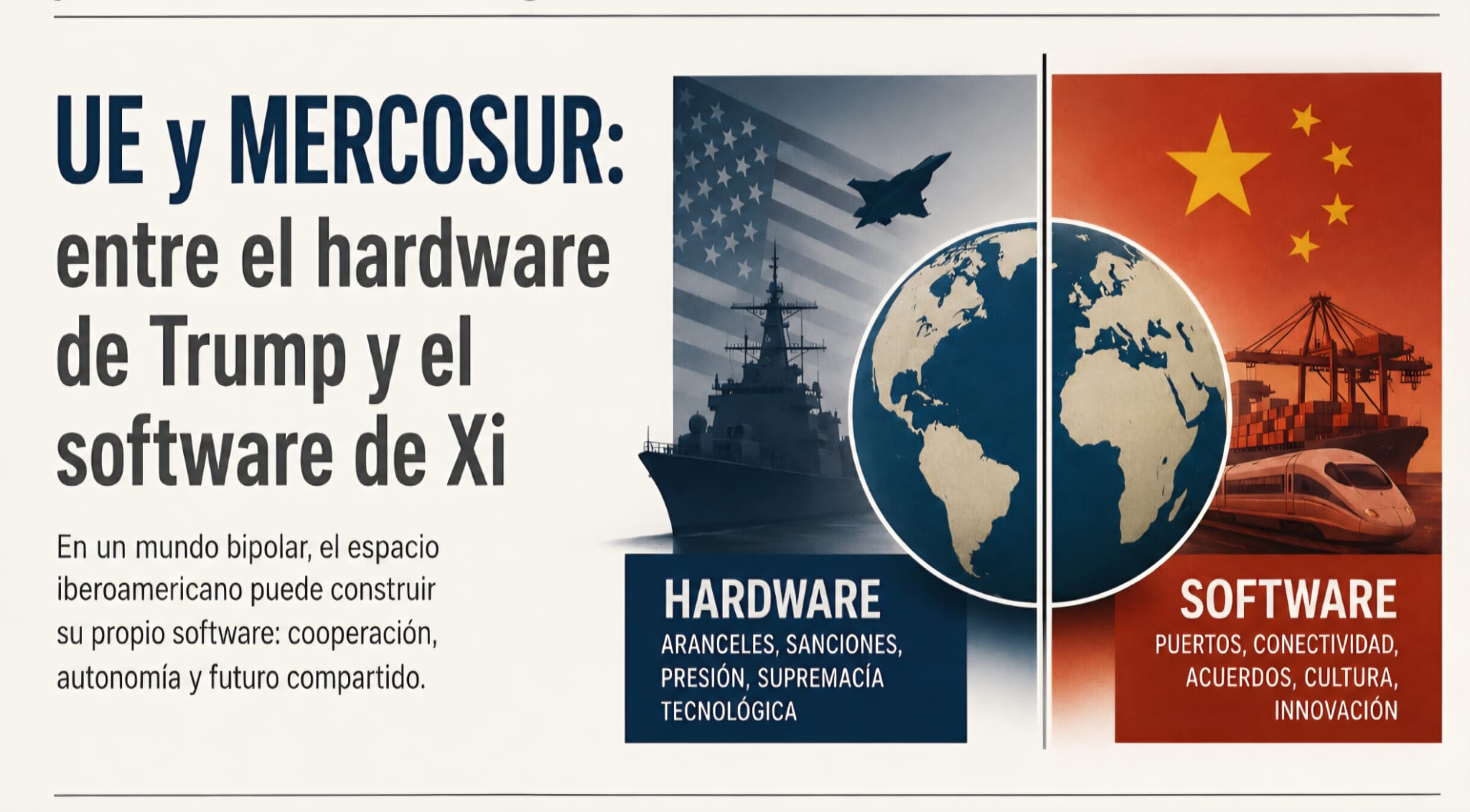 «UE y Mercosur: entre el hardware de Trump y el software de Xi»
