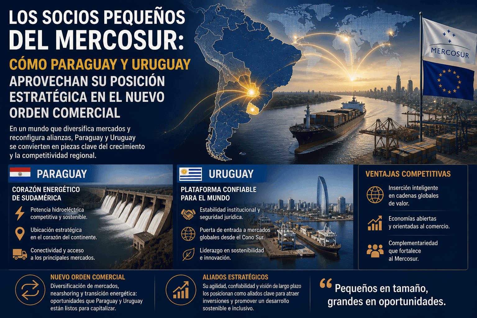 Los socios pequeños del Mercosur: cómo Paraguay y Uruguay aprovechan su posición estratégica en el nuevo orden comercial