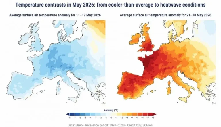 Récord de temperatura global en mayo de 2026: el segundo más caluroso jamás registrado según Copernicus