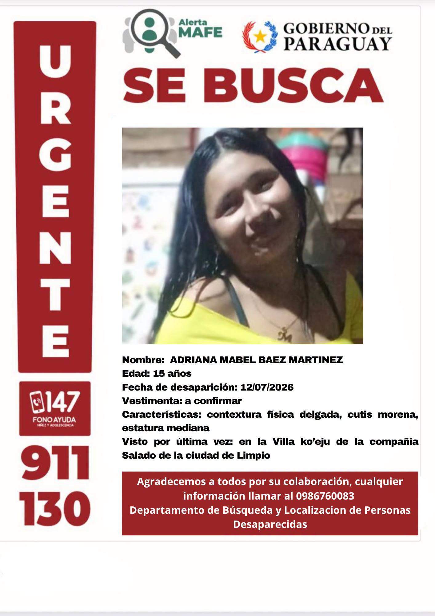 Alerta Mafe: buscan a cinco menores desaparecidas en el país