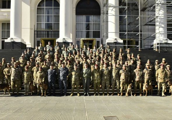 Ceremonia de recepción del contingente militar argentino que brindó asistencia humanitaria en Venezuela