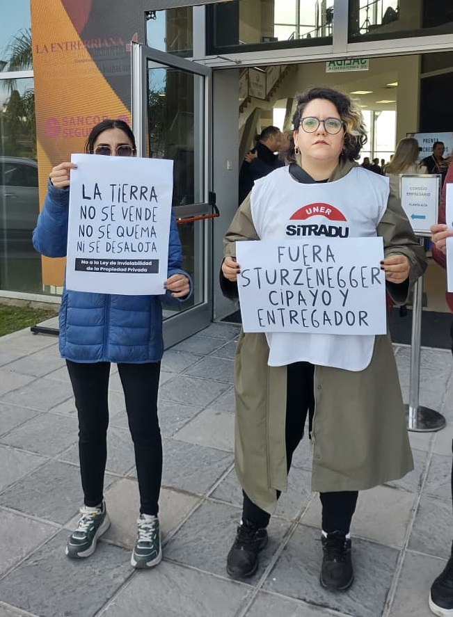 Repudio de la visita a Entre Ríos de Stuzenegger, el ministro de la “extranjerización”