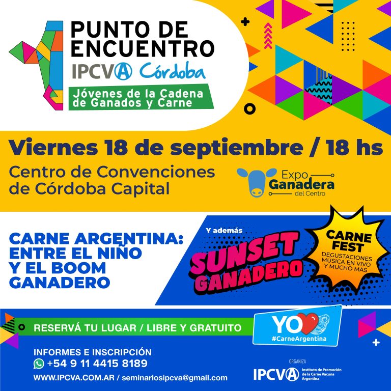 18 de septiembre: ¡Nuevo Punto de Encuentro Joven del IPCVA en Córdoba!