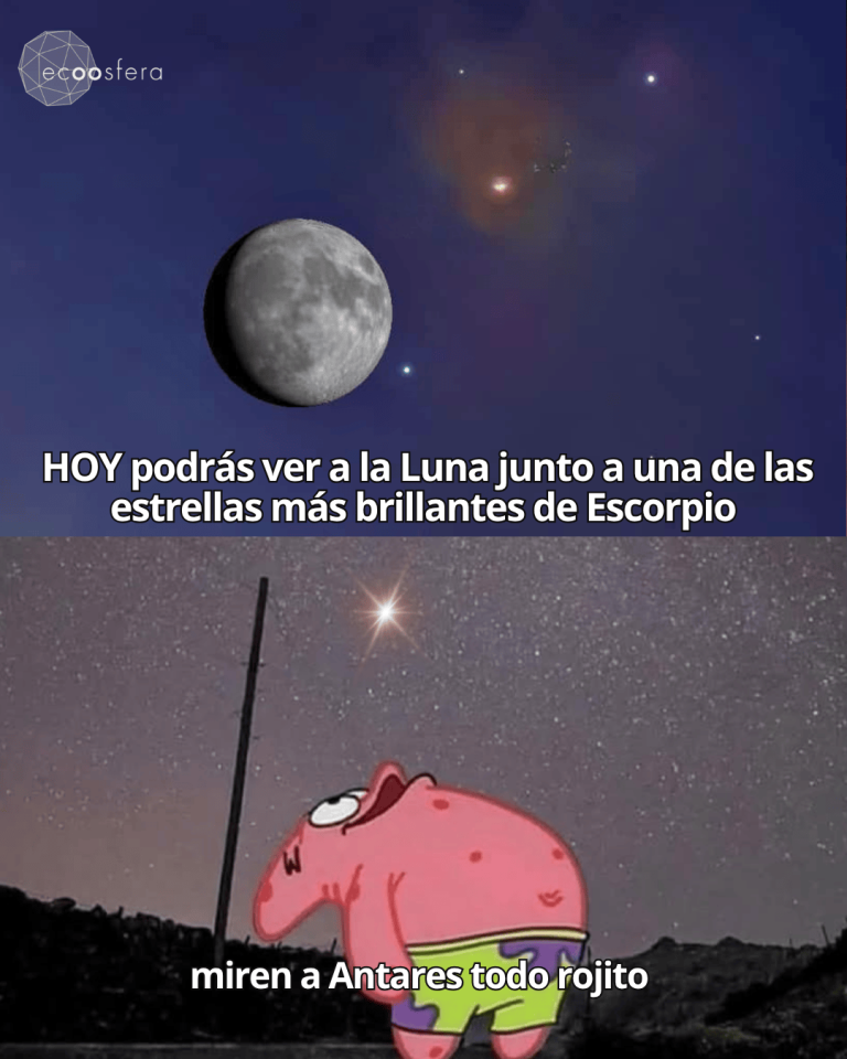 Antares, el corazón rojo de Escorpio, se abraza a la Luna esta noche
