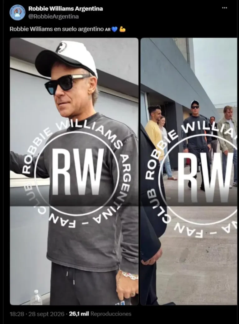 Argentina — Robbie Williams ya está en Argentina y se prepara para sus tres shows