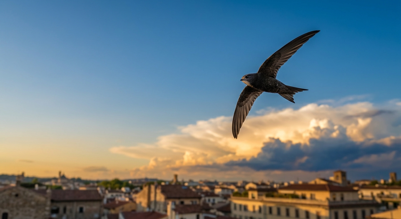 El vencejo, el animal que vive en el aire y casi nunca toca el suelo