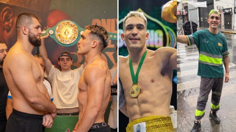 La historia del boxeador argentino que es barrendero, ganó 100 mil dólares en una pelea y va por otro título internacional