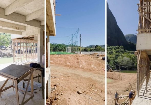 Mansão sobre a pedra: por dentro do refúgio com cinema e campo que Richarlison constrói no ES