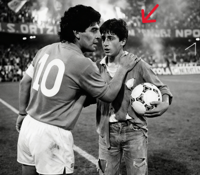 Maradona vio a un niño pobre y paró el partido — “Yo también era como vos”