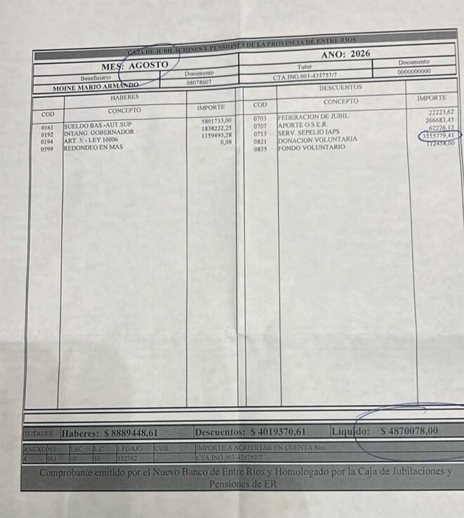 Moine: calificó con "un 7 a Milei, un 6 a Frigerio" y se siente "defraudado" por Lauritto