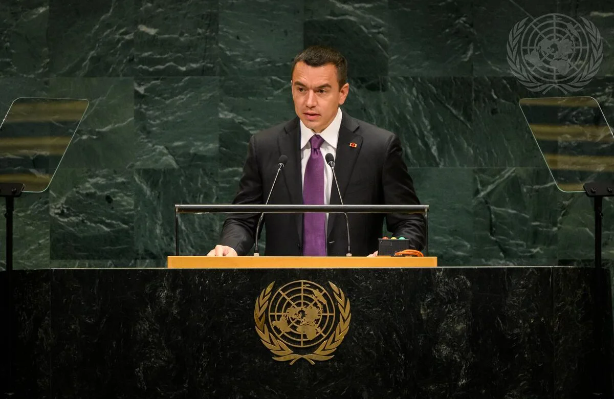 Noboa plantea tres acciones contra el crimen organizado transnacional ante la ONU Noboa plantea tres acciones contra el crimen organizado transnacional ante la ONU