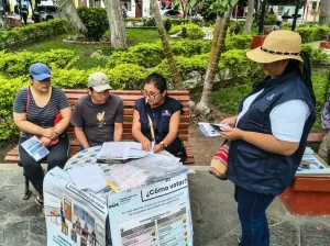 ONPE difunde información electoral en distritos y centros poblados de Lima Sur