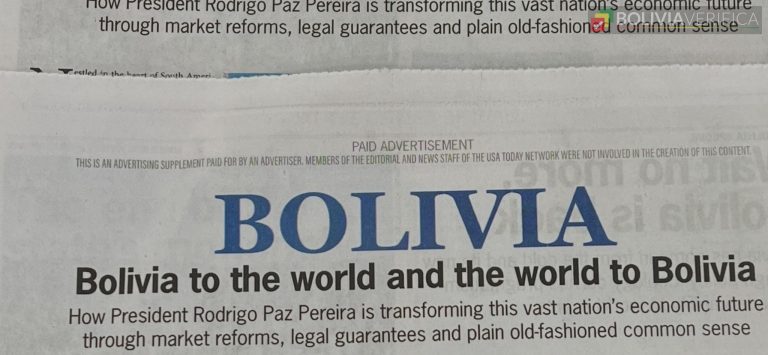 Verdadero: USA Today incluyó una separata sobre Bolivia en su edición impresa