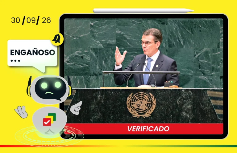 Engañoso: Rodrigo Paz hizo dos afirmaciones engañosas y una incorrecta ante la ONU