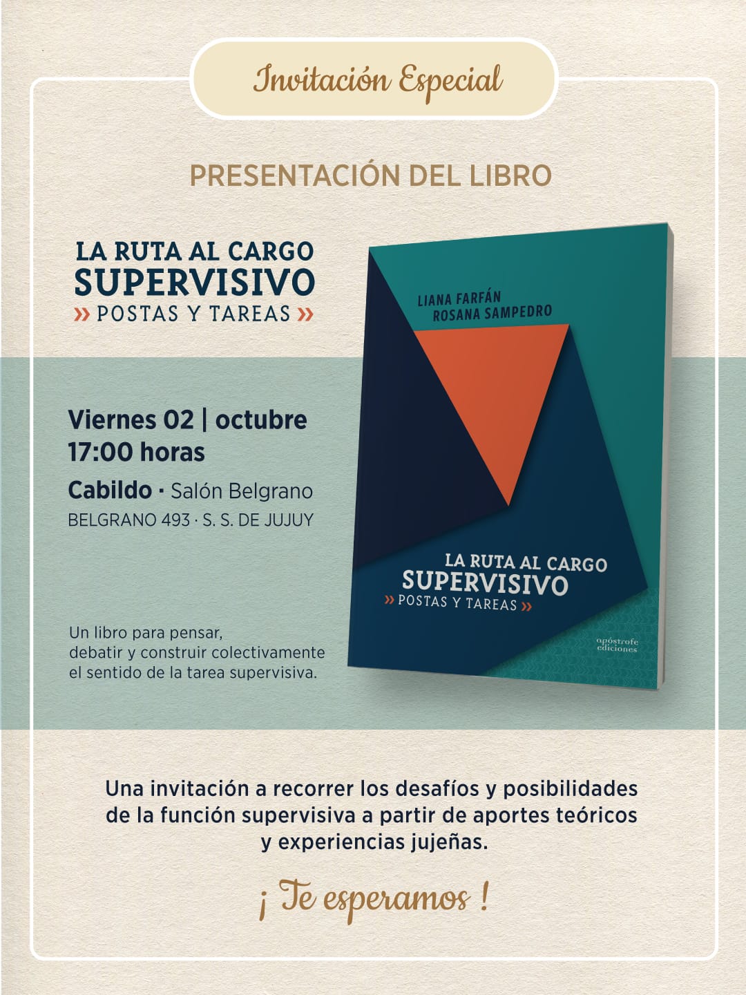 “La Ruta al Cargo Supervisivo”: una obra nacida en Jujuy para quienes quieren transformar la escuela desde la conducción